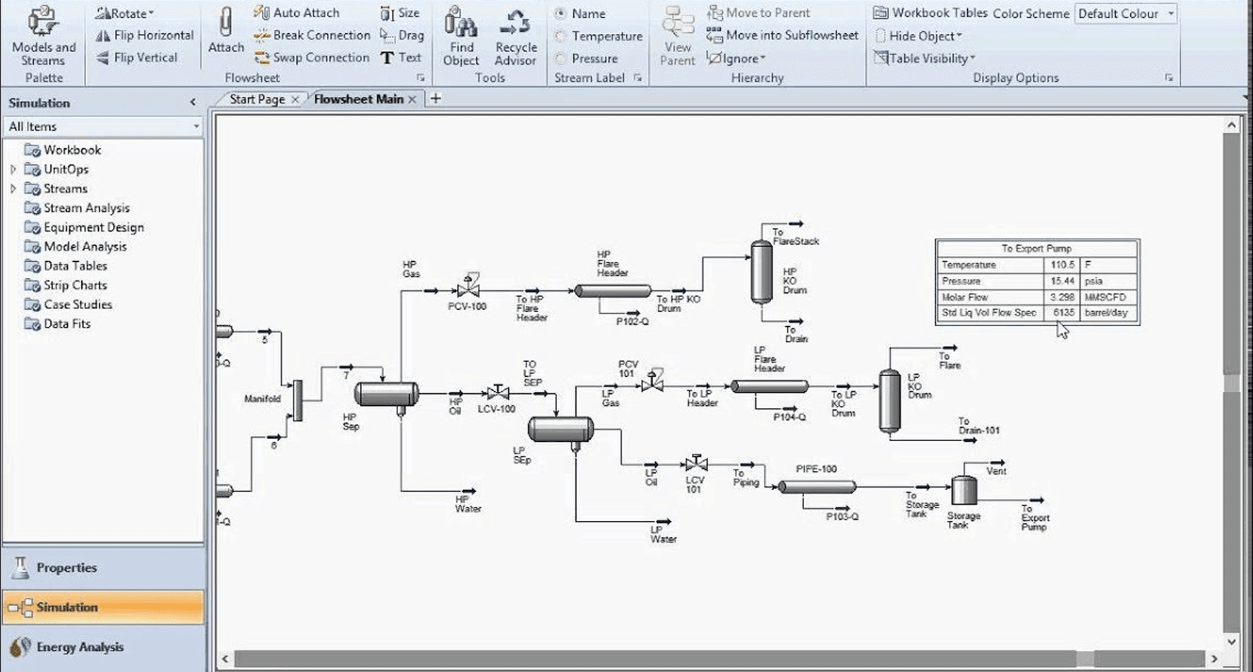 HYSYS Screenshot